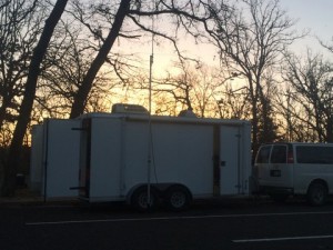 Trailer at Fort Boggy State Park before her shiny new decals were applied