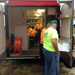 Members track resources during a  BVCART Exercise