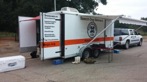 Deployed at a search in College Station (courtesy KAGS - @KAGSnews)